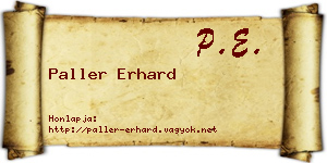 Paller Erhard névjegykártya